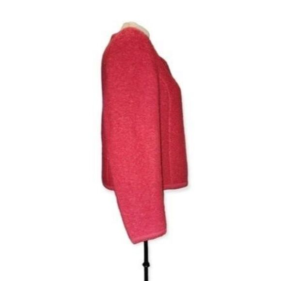 Lands' End Vintage Red 100% Wool Cardigan Sweater Size 12 - Picture 3 of 8